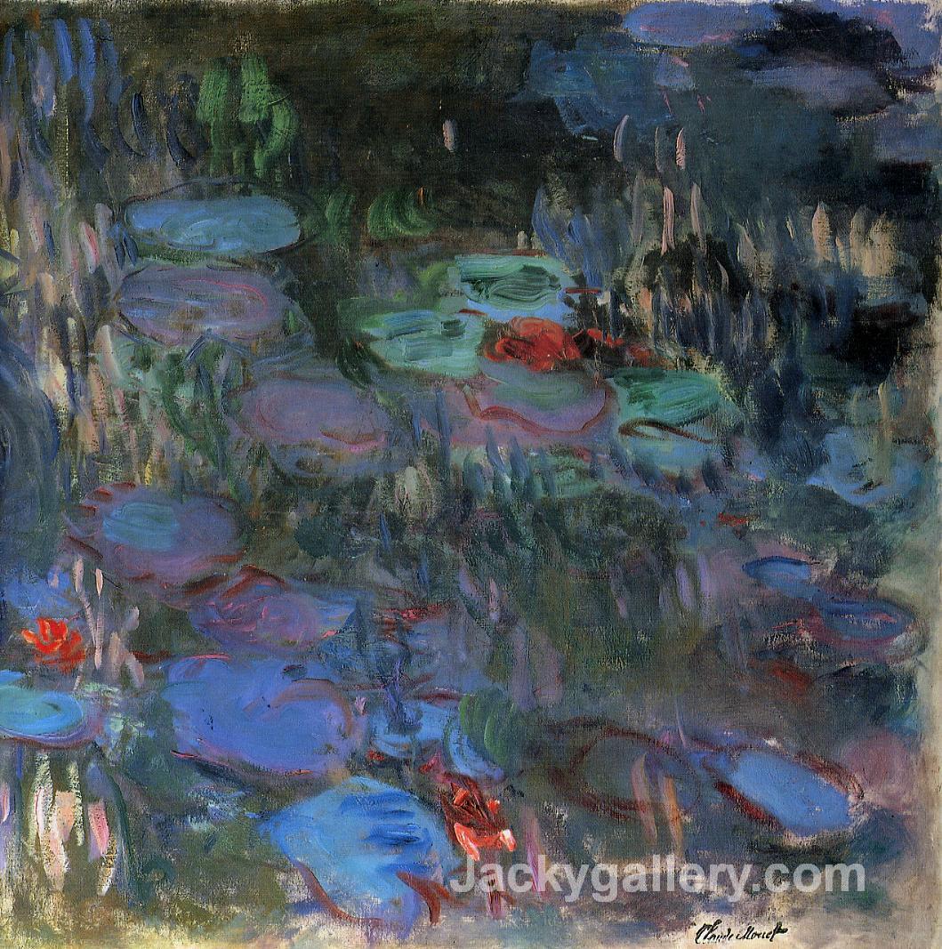 Water Lilies, Reflections of Weeping Willows (right half) by Claude Monet paintings reproduction